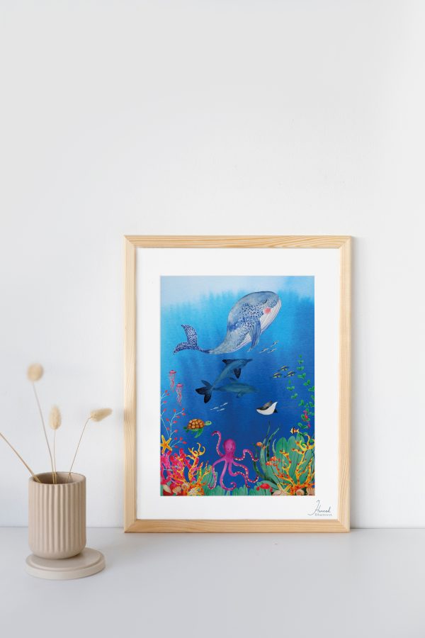 Art print onderwaterwereld - Hannah Illustreert
