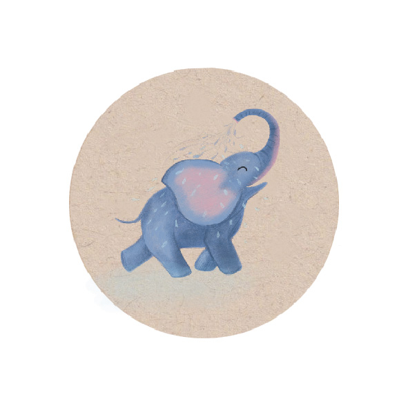 Sluitzegels met olifantje - Hannah Illustreert
